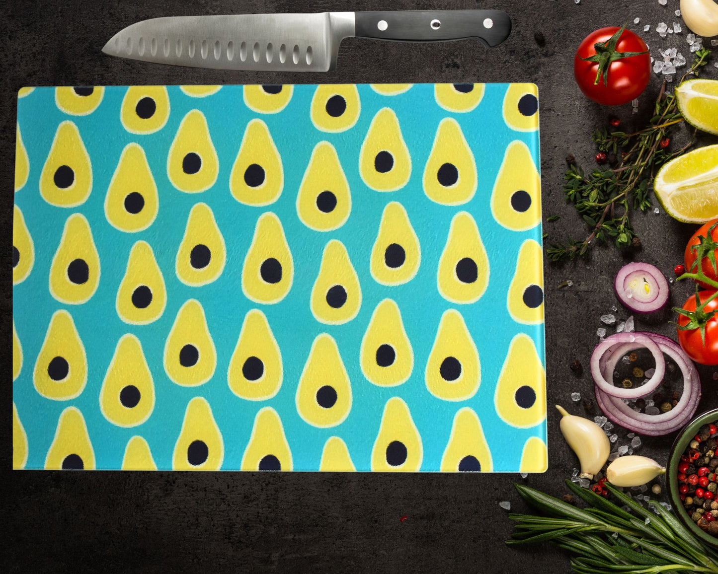 Avocado Glass Chopping Board