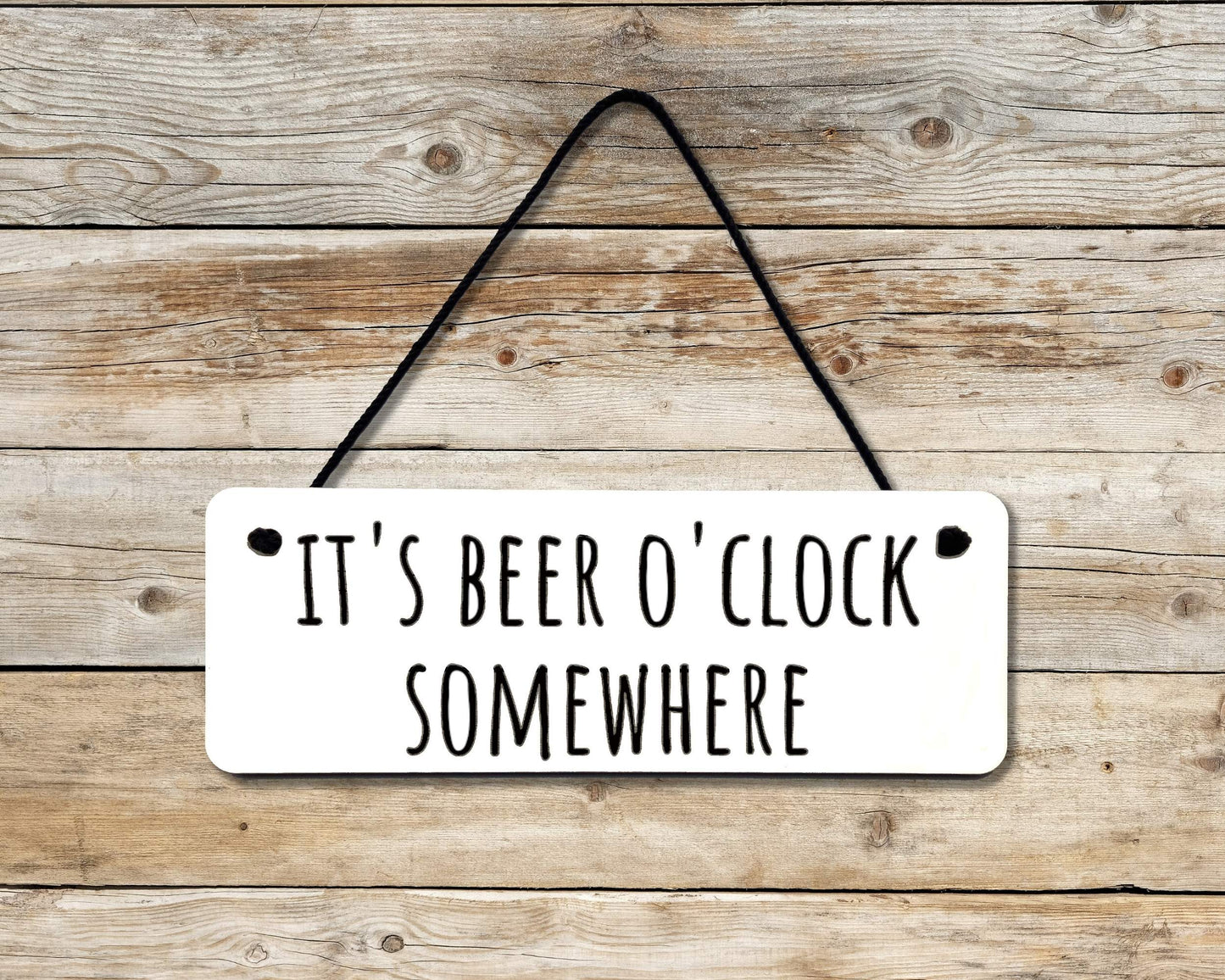 Beer O'Clock Novelty Hanging Wall Sign