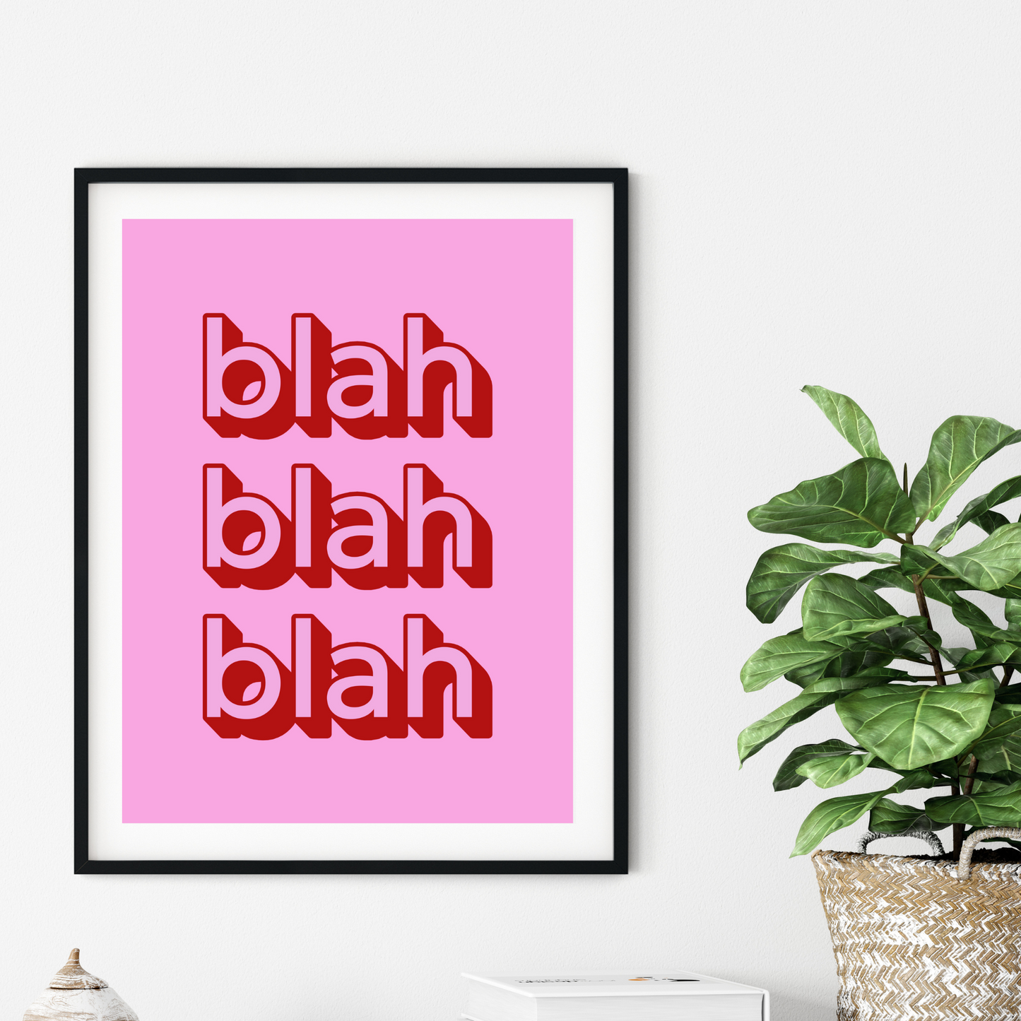 'Blah Blah Blah' - Art Print - Unframed.