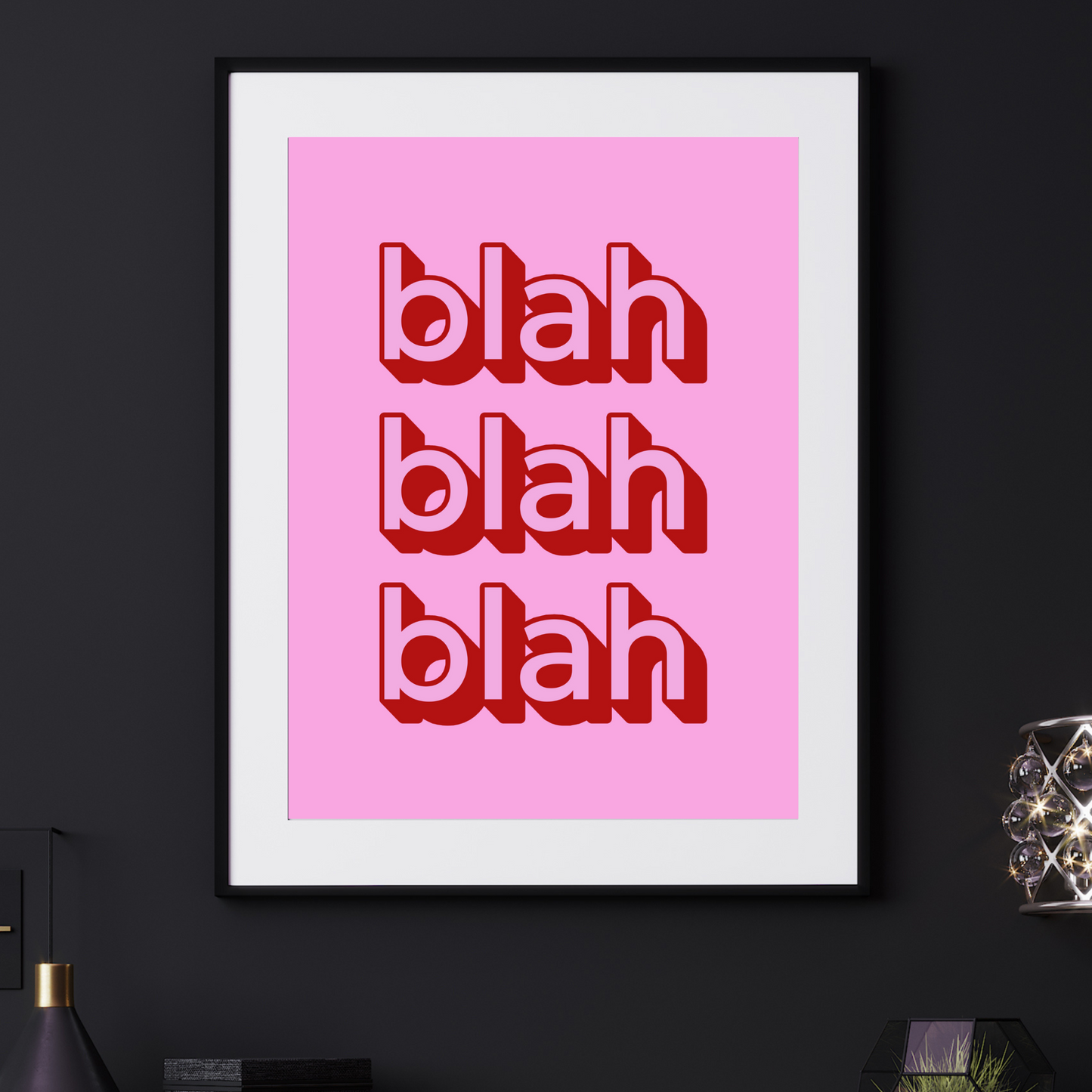 'Blah Blah Blah' - Art Print - Unframed.