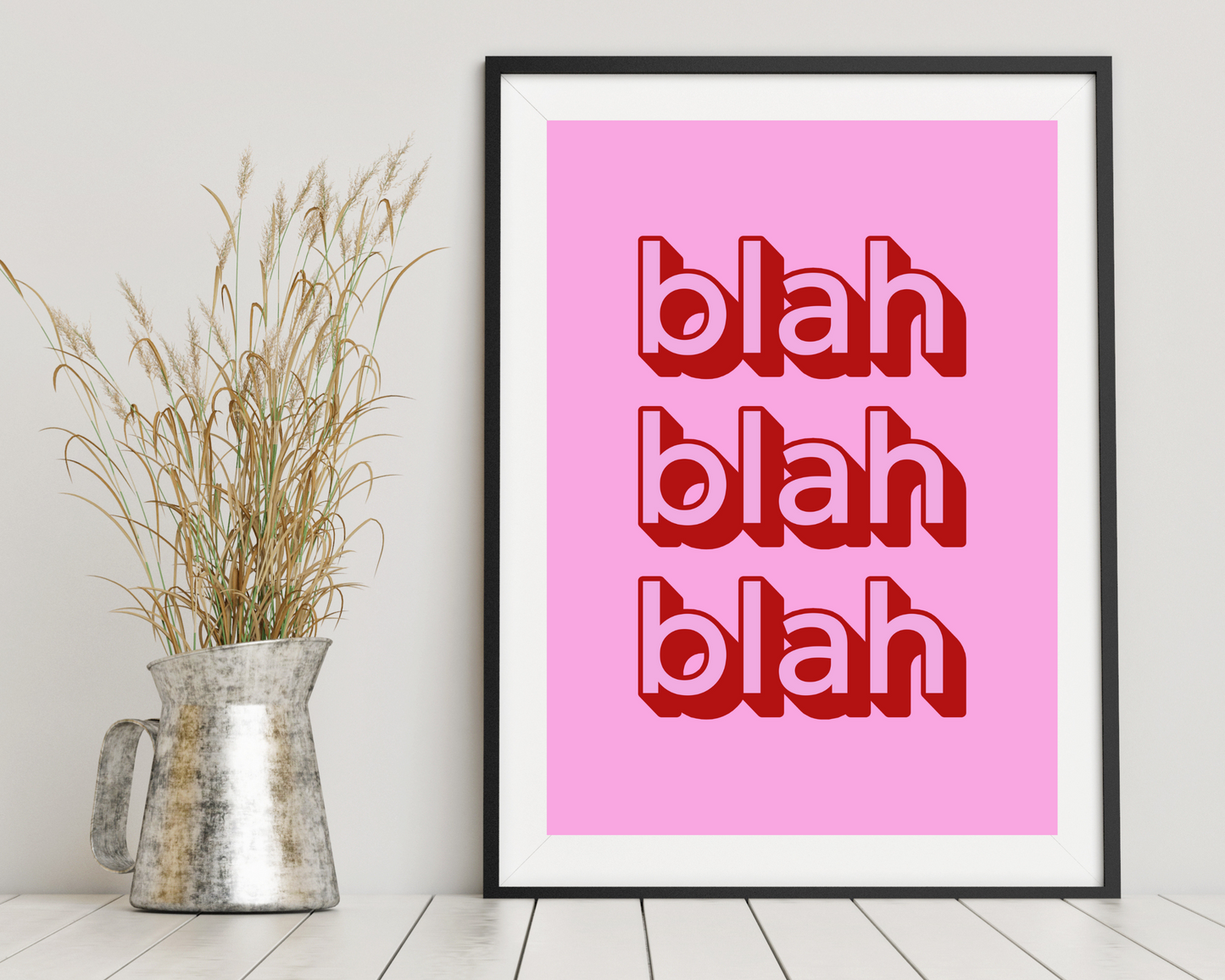 'Blah Blah Blah' - Art Print - Unframed.