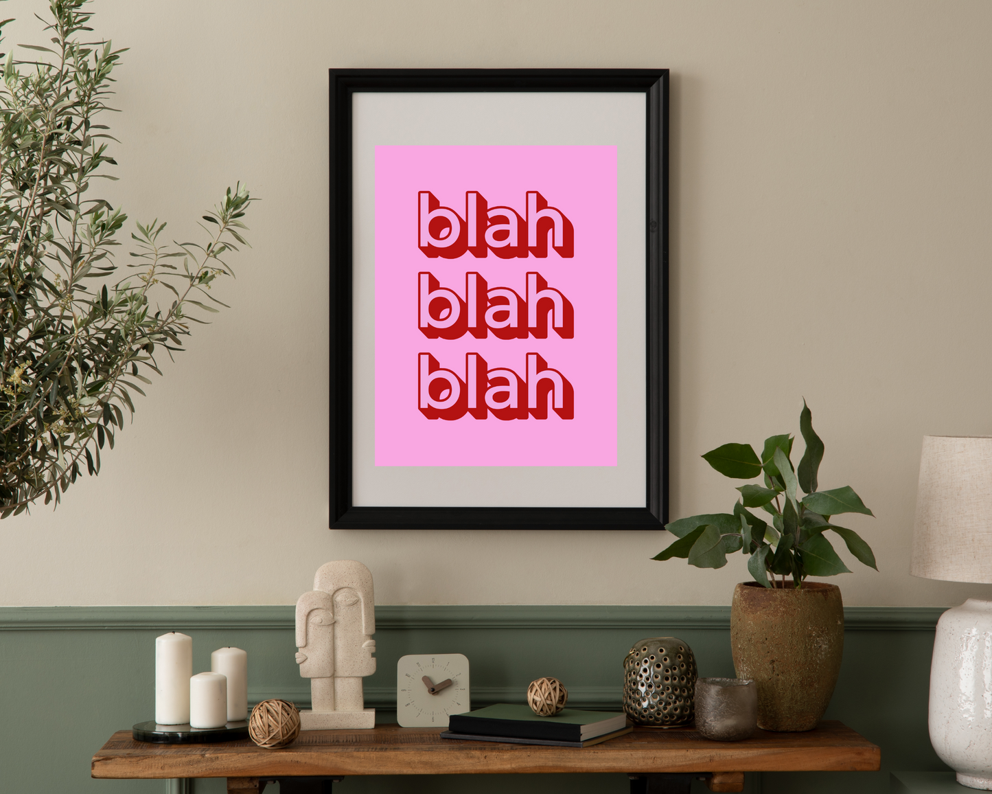 'Blah Blah Blah' - Art Print - Unframed.