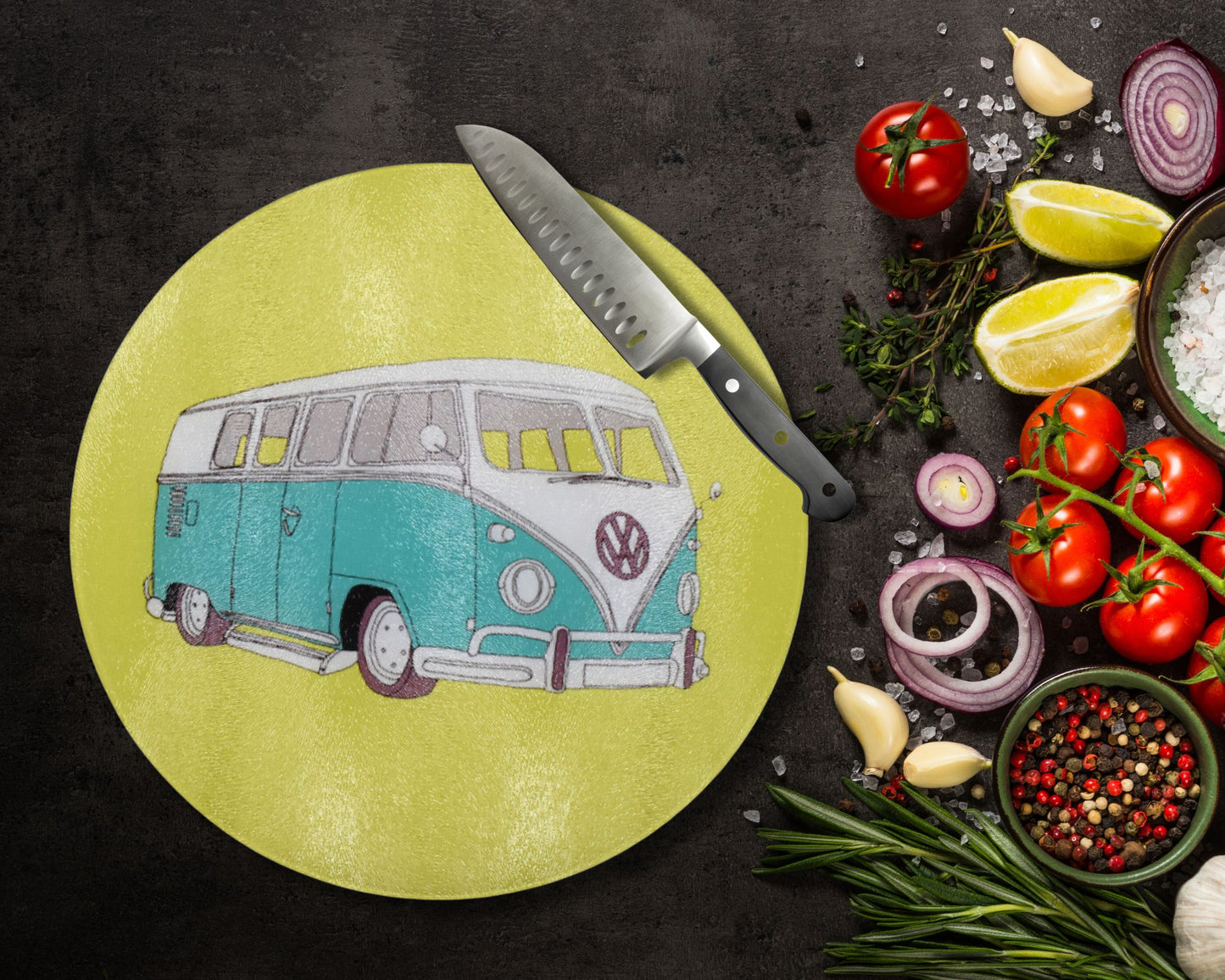 VW Camper Glass Chopping Board
