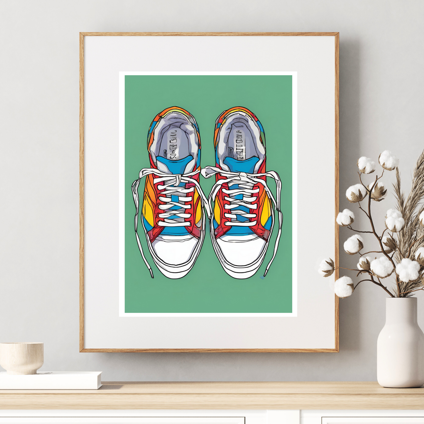 'Trainers' - Art Print - Unframed.
