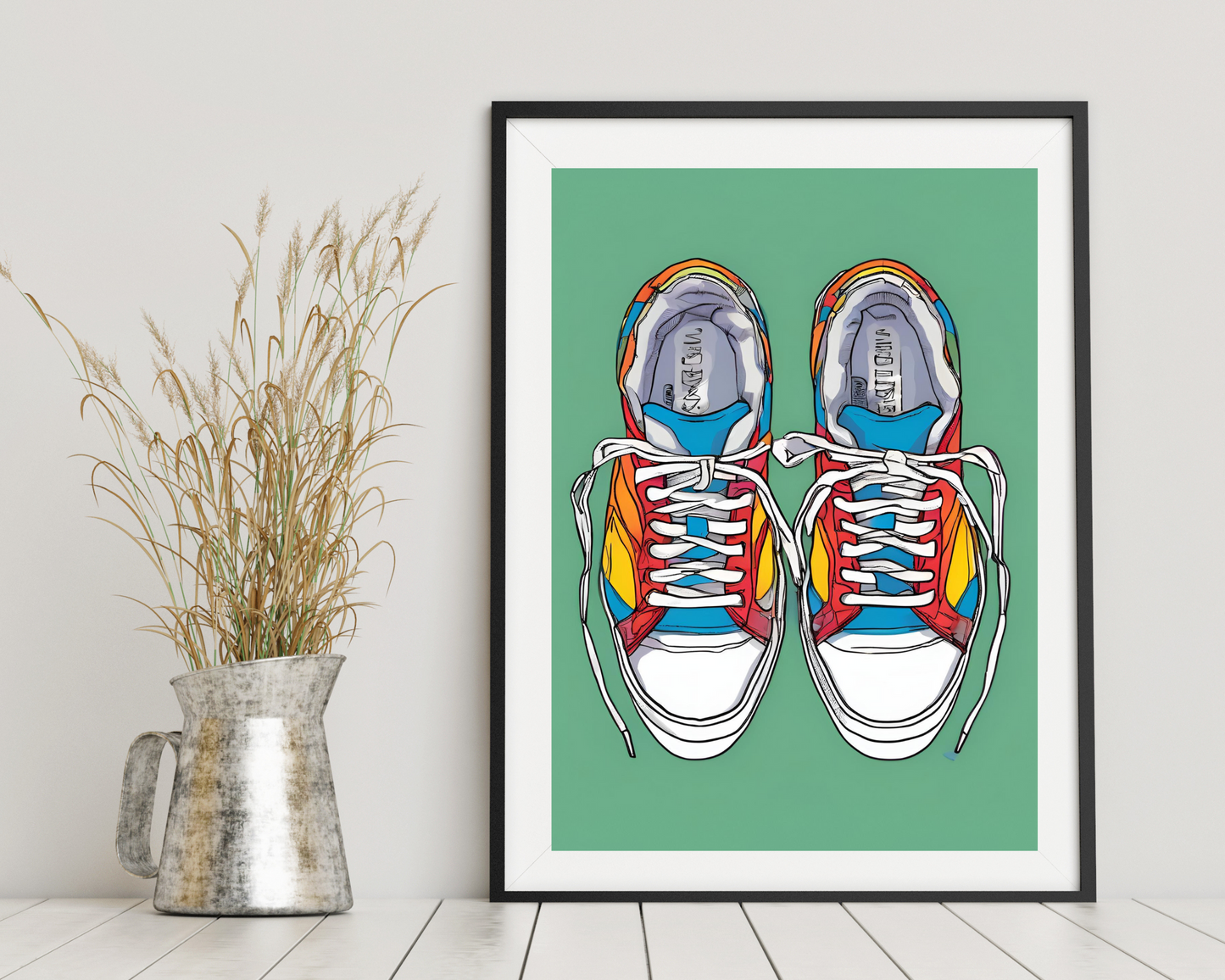 'Trainers' - Art Print - Unframed.