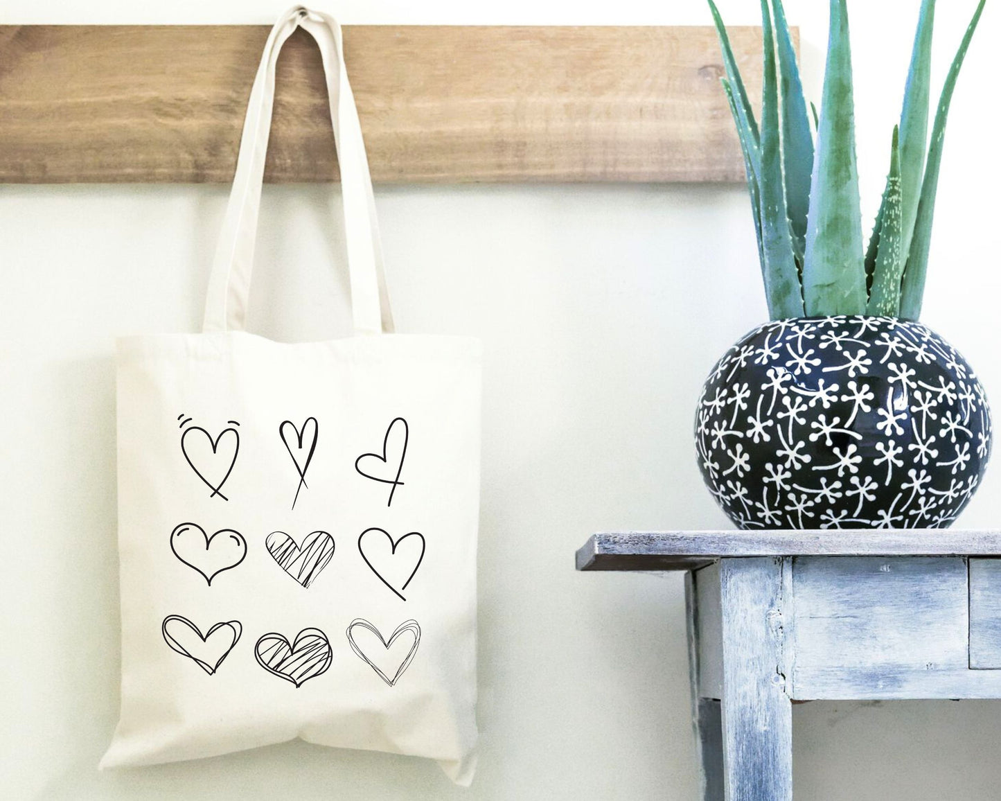 Hearts Tote Bag