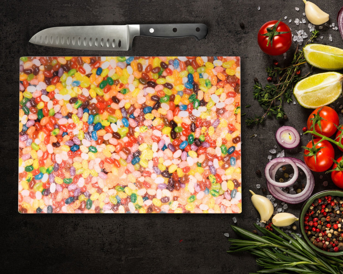 Jellybeans Glass Chopping Board