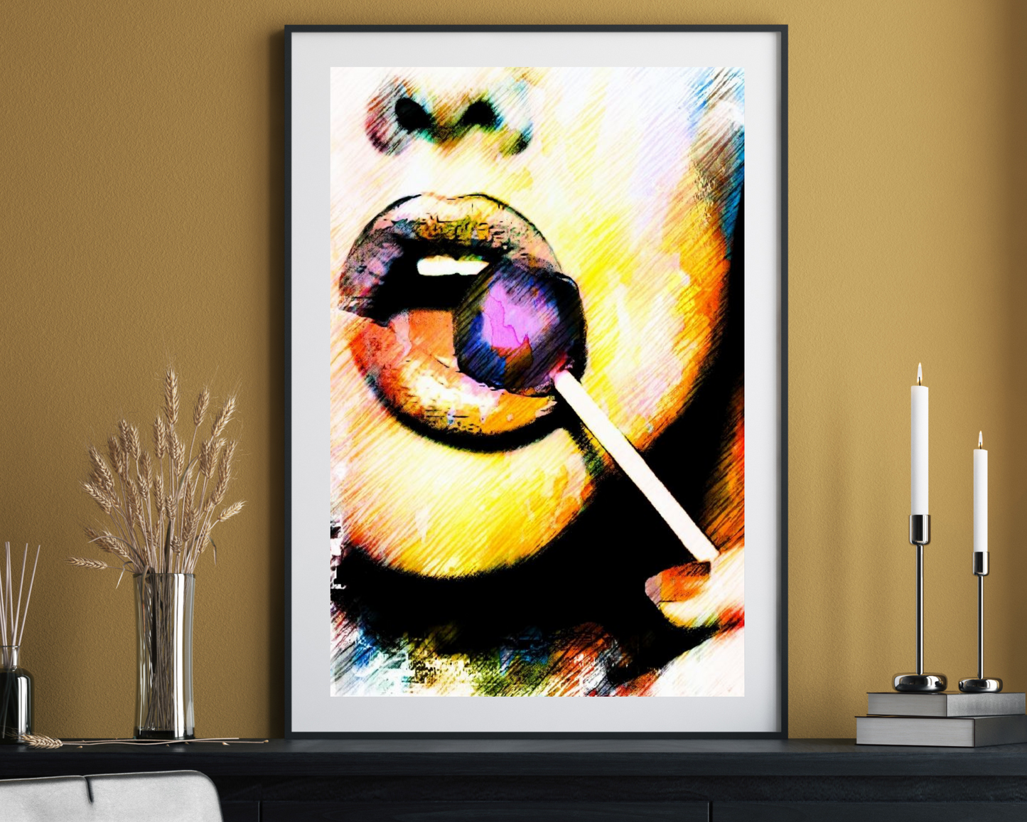 'Suck' - Art Print - Unframed.
