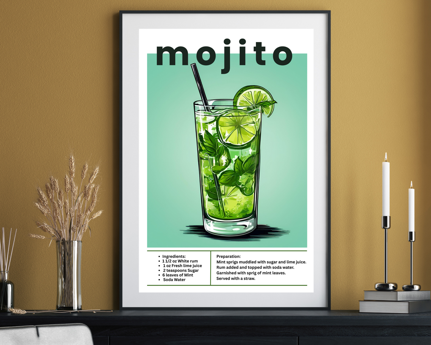 'Mojito' - Art Print - Unframed.