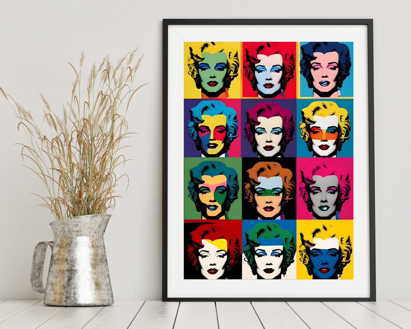 'Pop Art Faces' - Art Print - Unframed.
