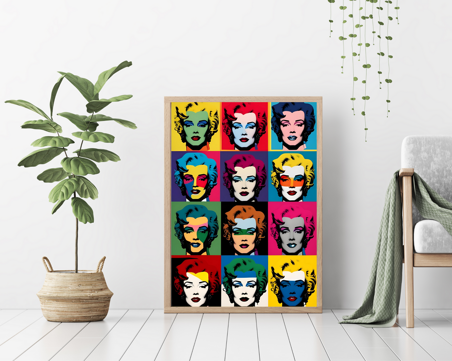'Pop Art Faces' - Art Print - Unframed.