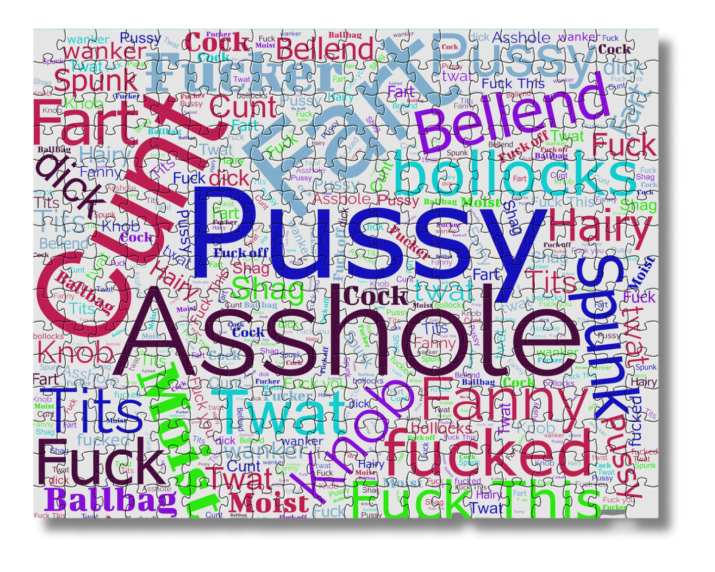 Rude Words Adult Jigsaw Puzzle