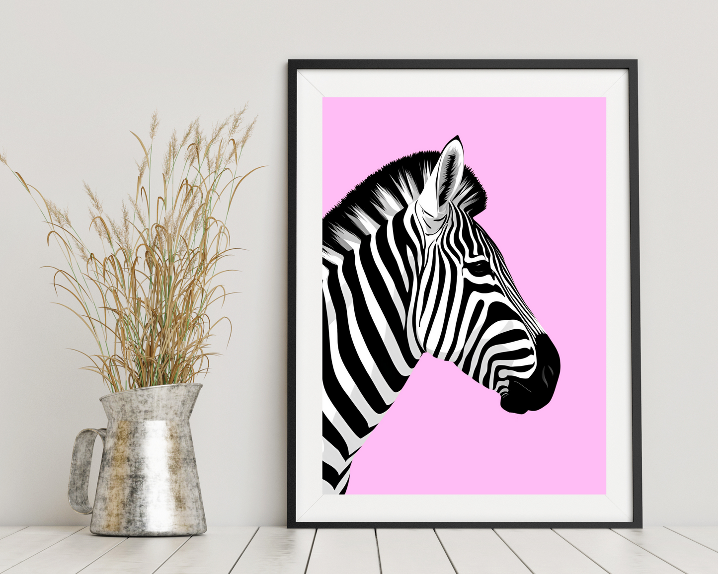 'Zebra' - Art Print - Unframed.