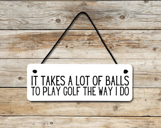 Golfer Novelty Hanging Wall Sign