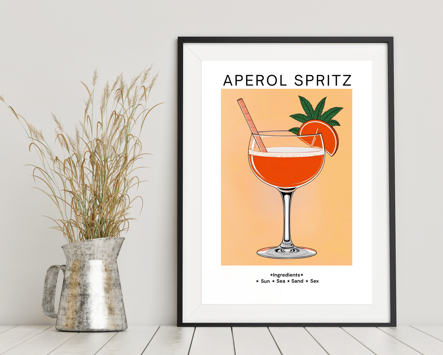'Aperol Spritz' - Art Print - Unframed.