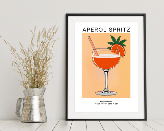 'Aperol Spritz' - Art Print - Unframed.
