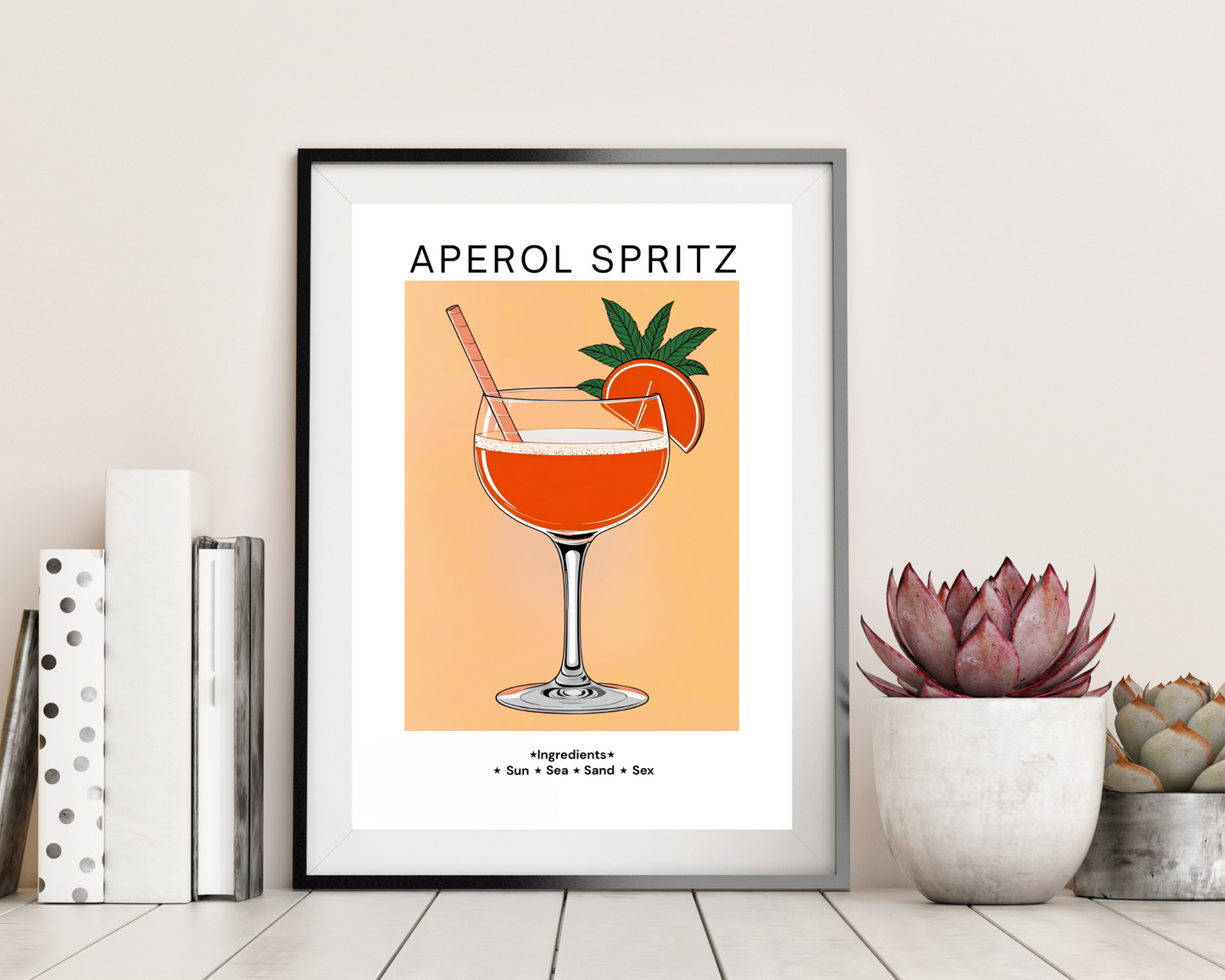 'Aperol Spritz' - Art Print - Unframed.