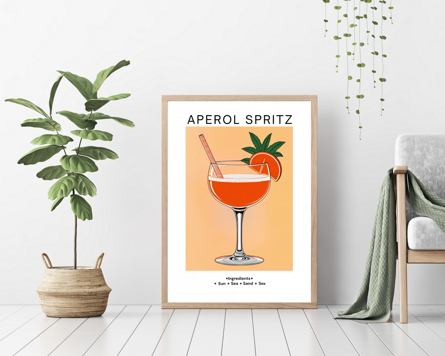 'Aperol Spritz' - Art Print - Unframed.