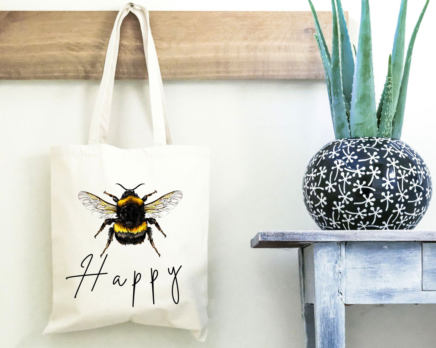 Bee Happy Tote Bag