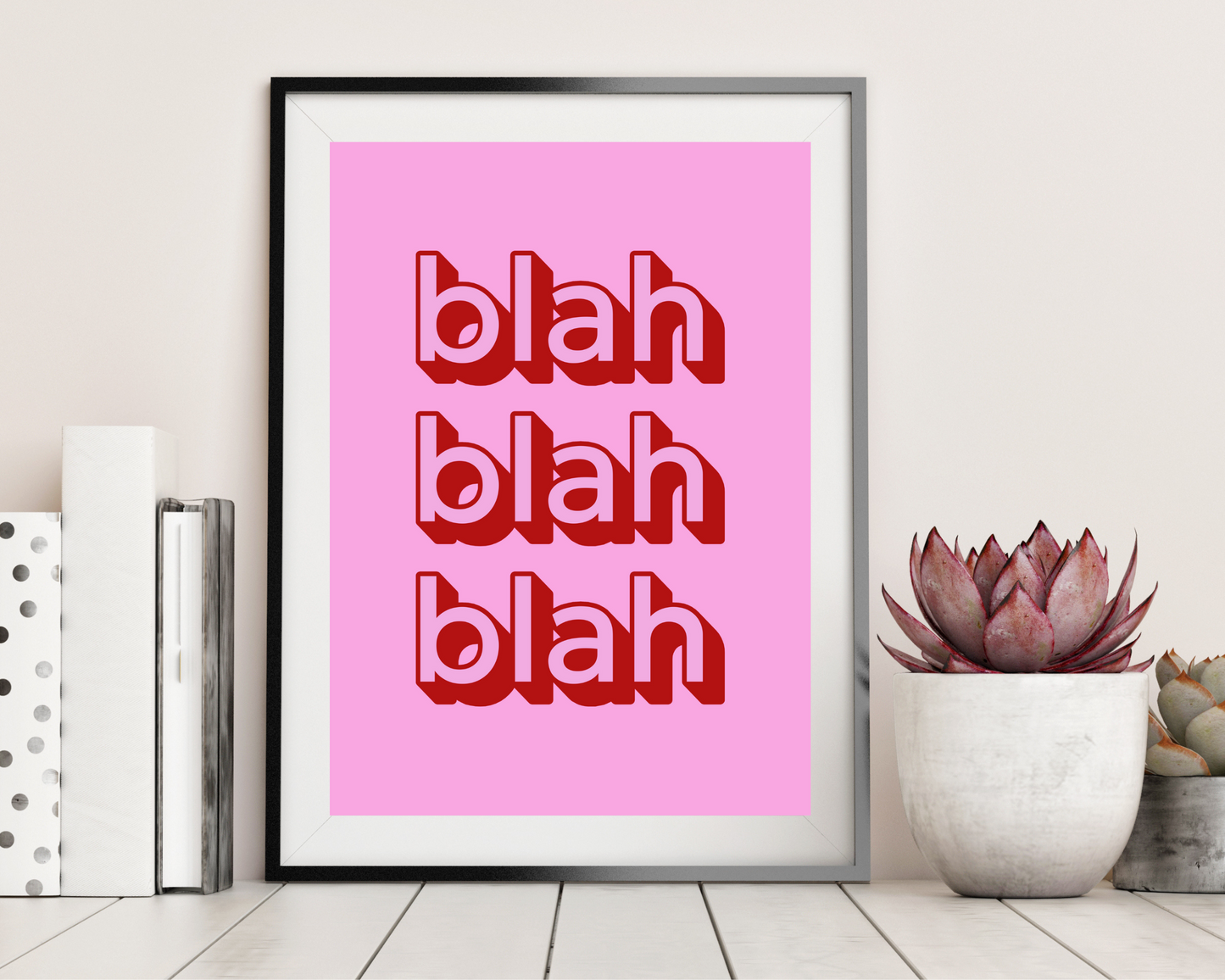'Blah Blah Blah' - Art Print - Unframed.