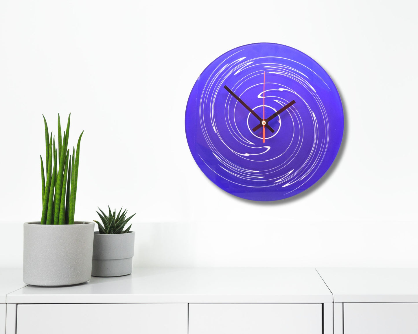 Blue Swirl Wall Clock