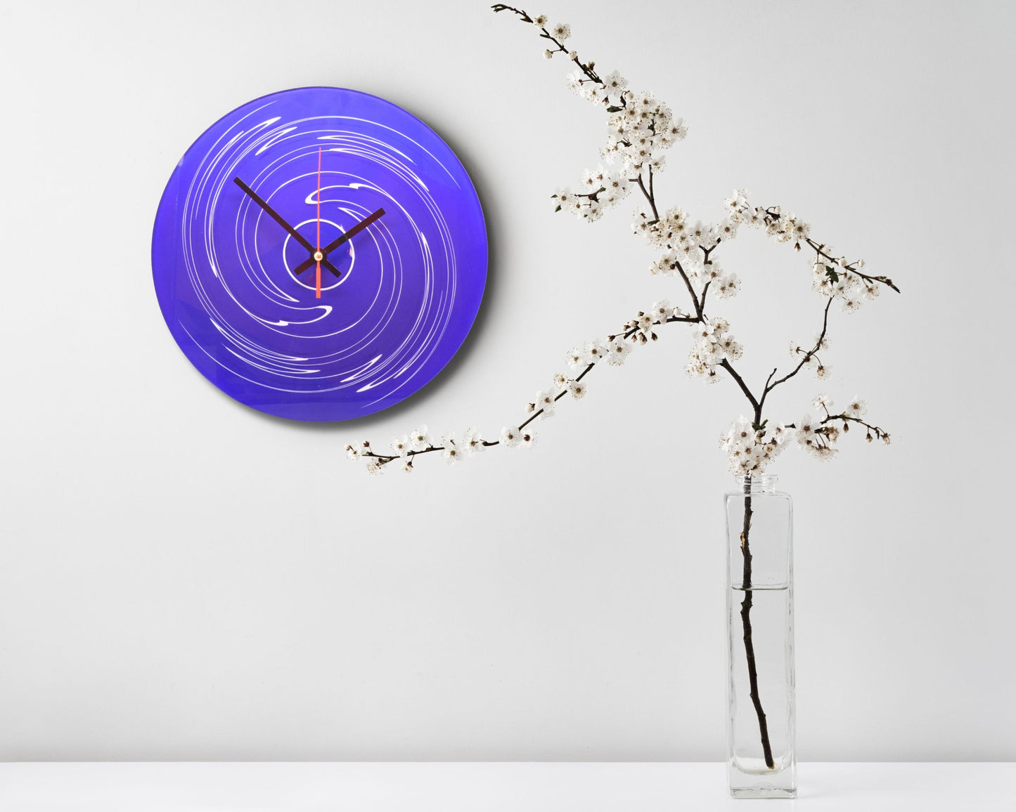 Blue Swirl Wall Clock