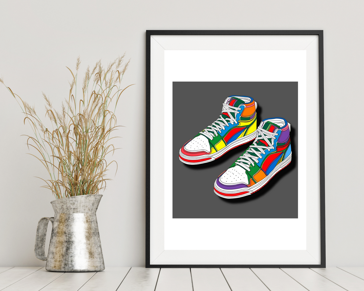 'Baseball Boots' - Art Print - Unframed.