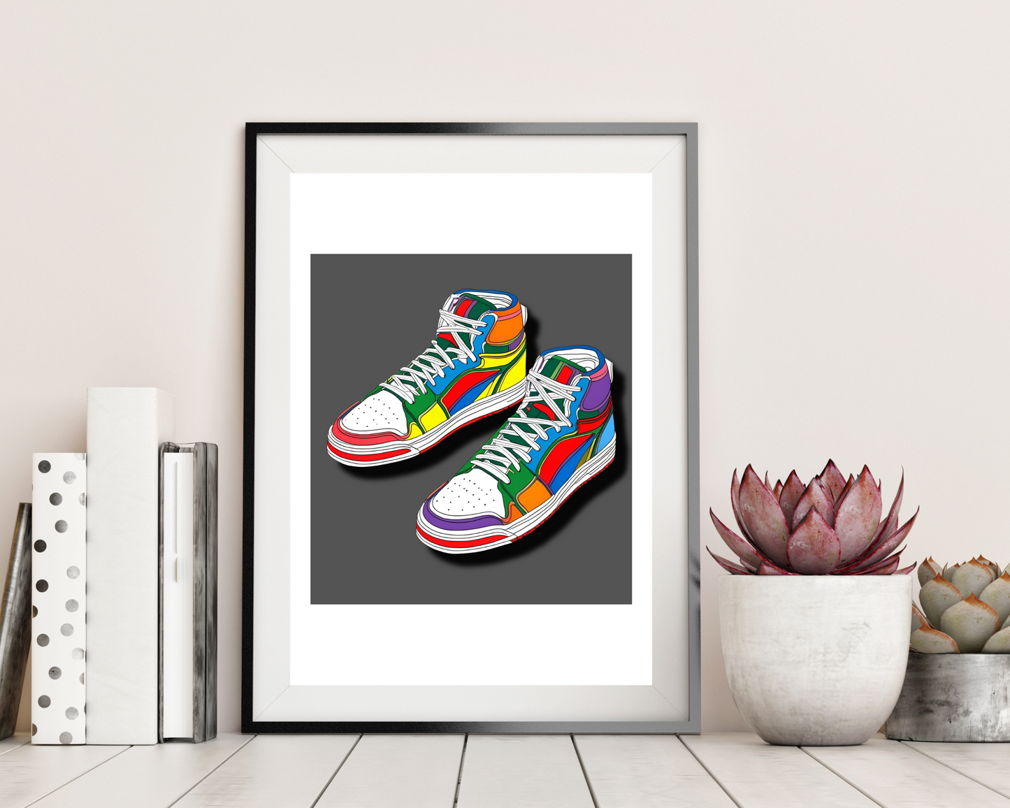 'Baseball Boots' - Art Print - Unframed.