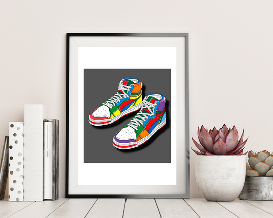 'Baseball Boots' - Art Print - Unframed.