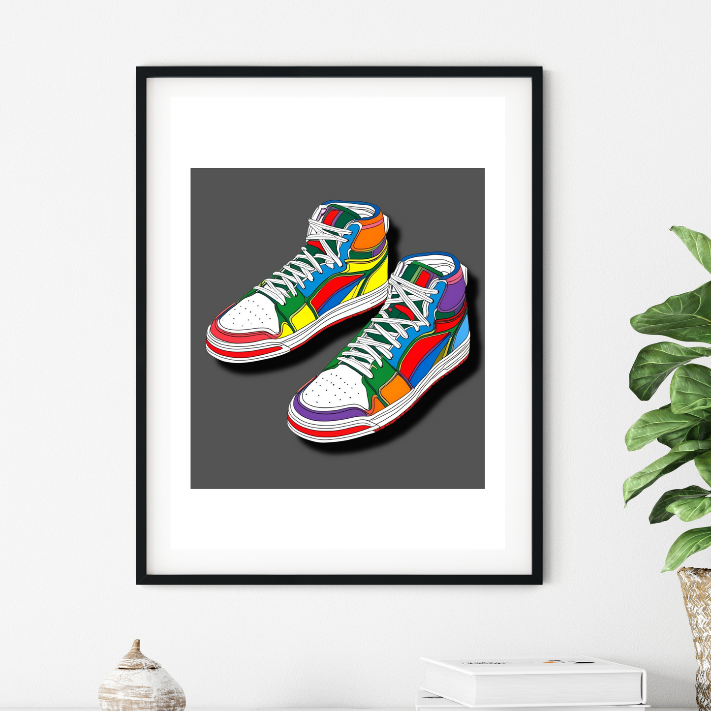 'Baseball Boots' - Art Print - Unframed.