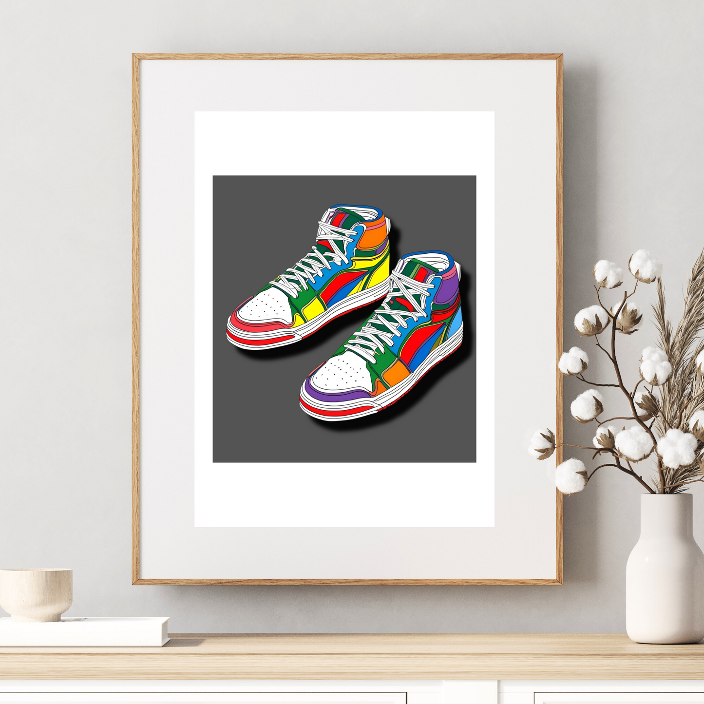 'Baseball Boots' - Art Print - Unframed.