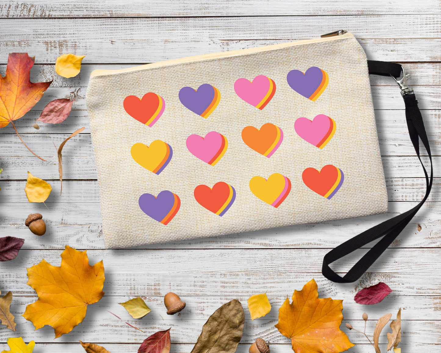 Colour Hearts Cosmetic Bag
