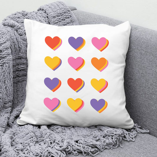 Colour Hearts Cushion