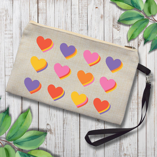 Colour Hearts Cosmetic Bag