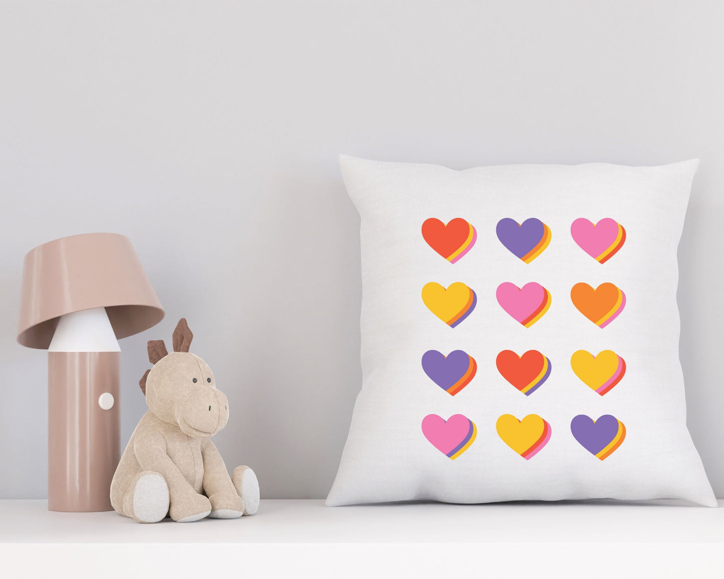 Colour Hearts Cushion