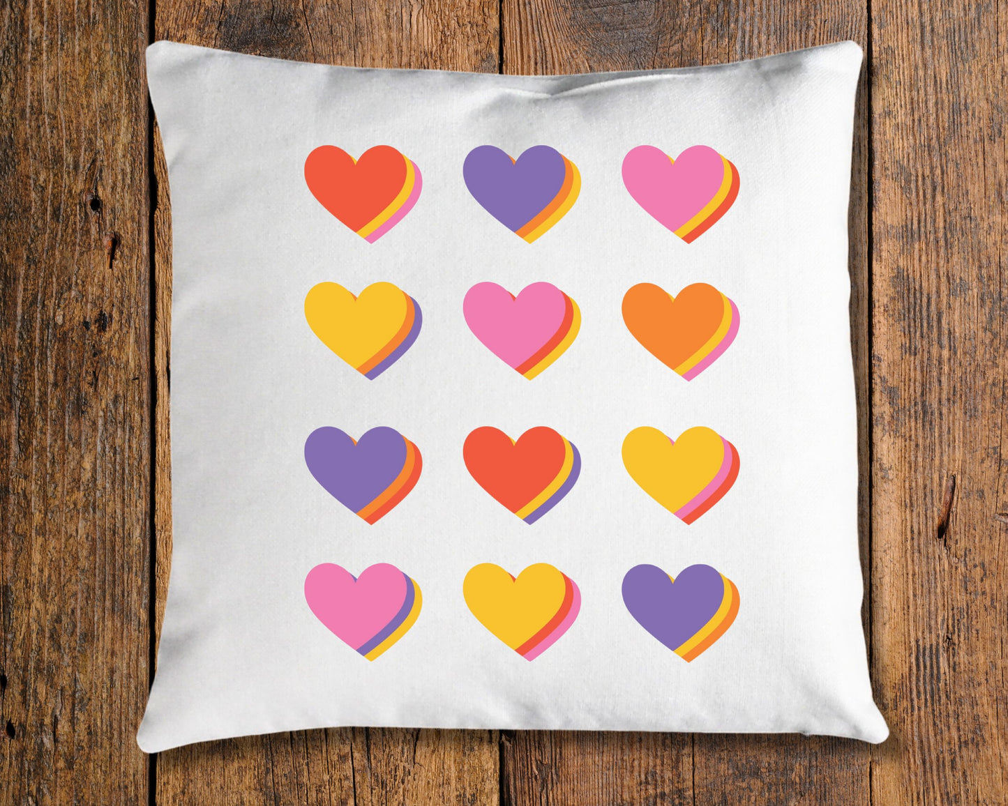 Colour Hearts Cushion