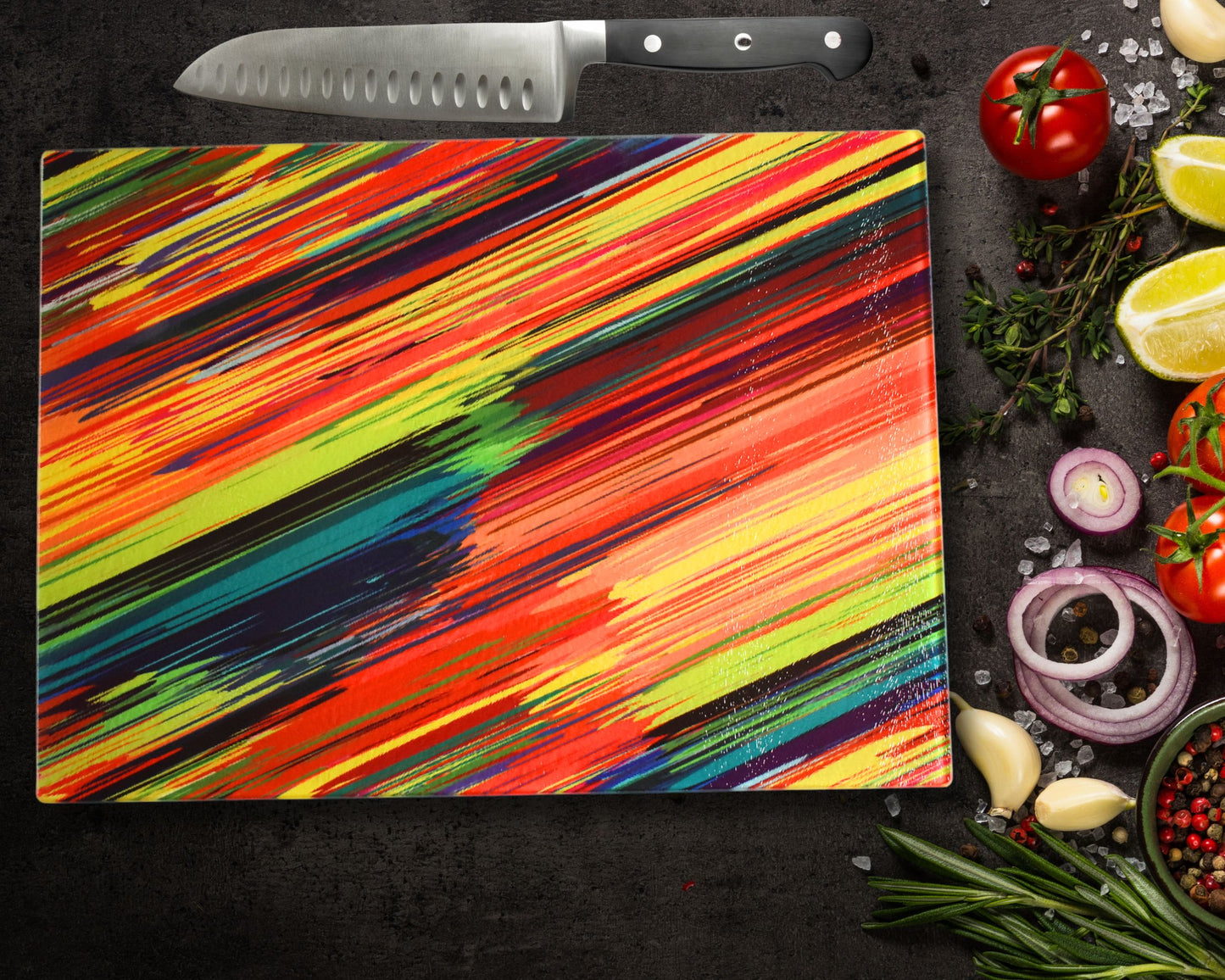 Scribble Glass Chopping Board