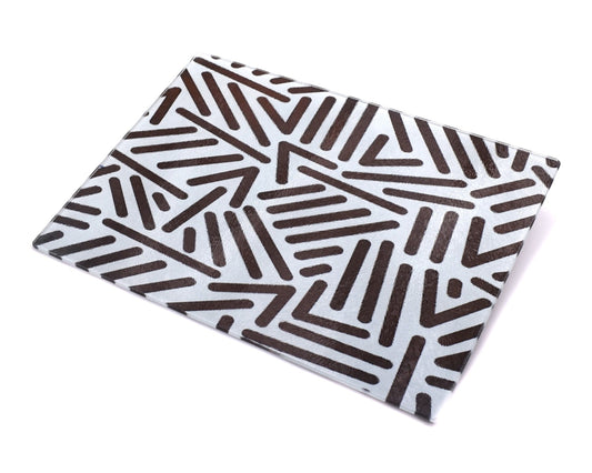 Crazy Lines Glass Chopping Board