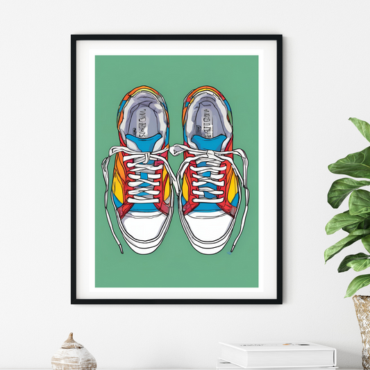 'Trainers' - Art Print - Unframed.