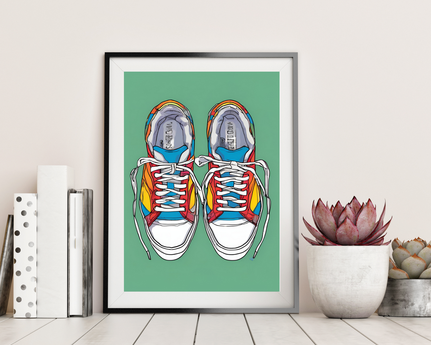 'Trainers' - Art Print - Unframed.