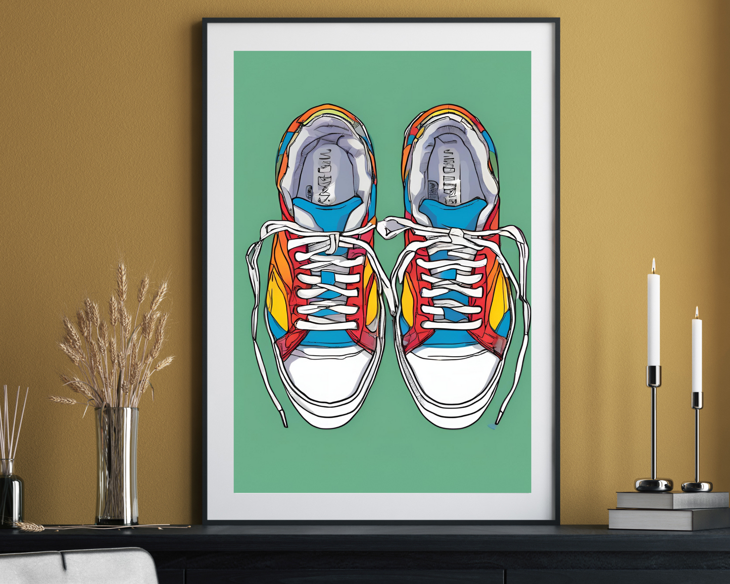 'Trainers' - Art Print - Unframed.