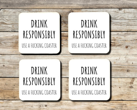 Drink Responsibly Coaster Set
