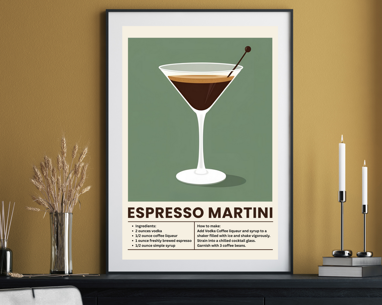 'Espresso Martini' - Art Print - Unframed.