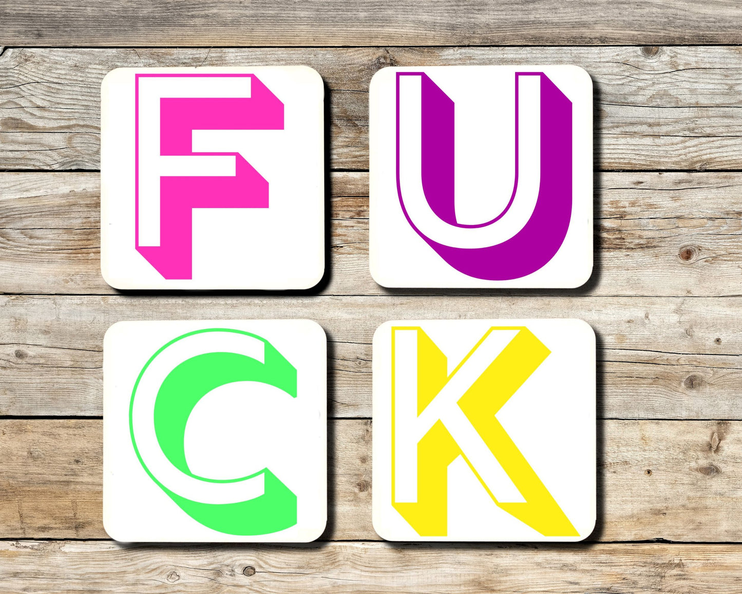 FUCK Coaster Set