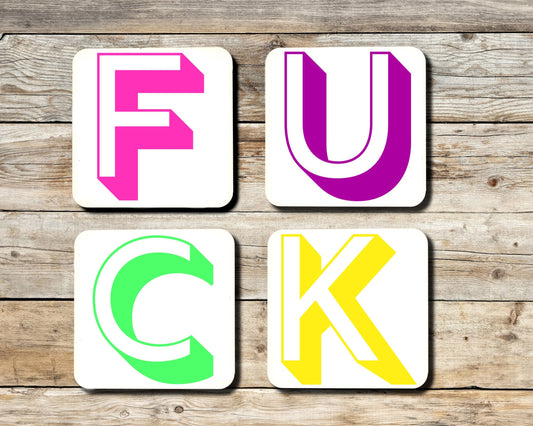 FUCK Coaster Set