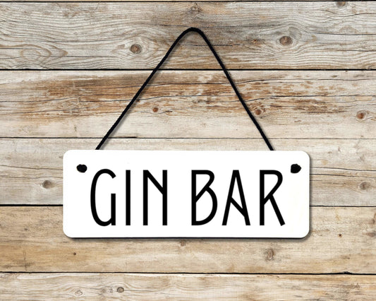 Gin Bar Novelty Hanging Wall Sign