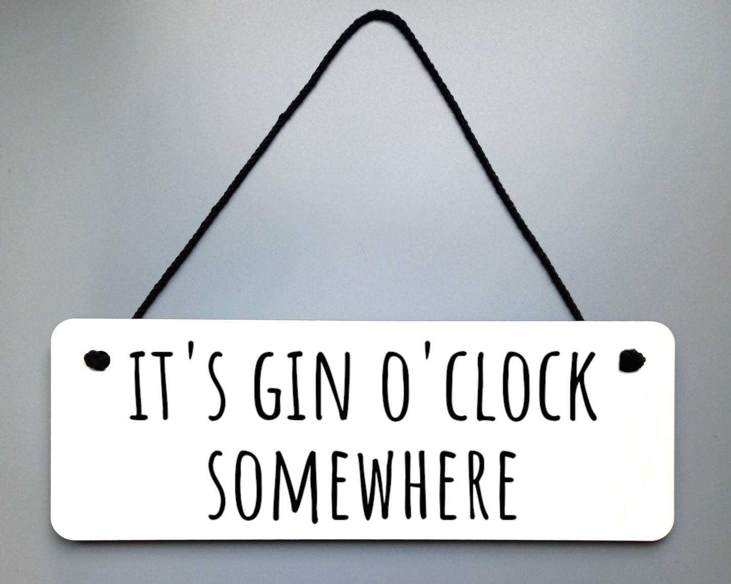 Gin O'Clock Novelty Hanging Wall Sign