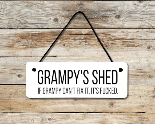 Grampy's Shed Novelty Hanging Wall Sign