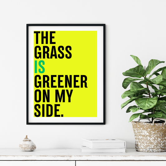 'The Grass Is Greener'  - Art Print - Unframed.