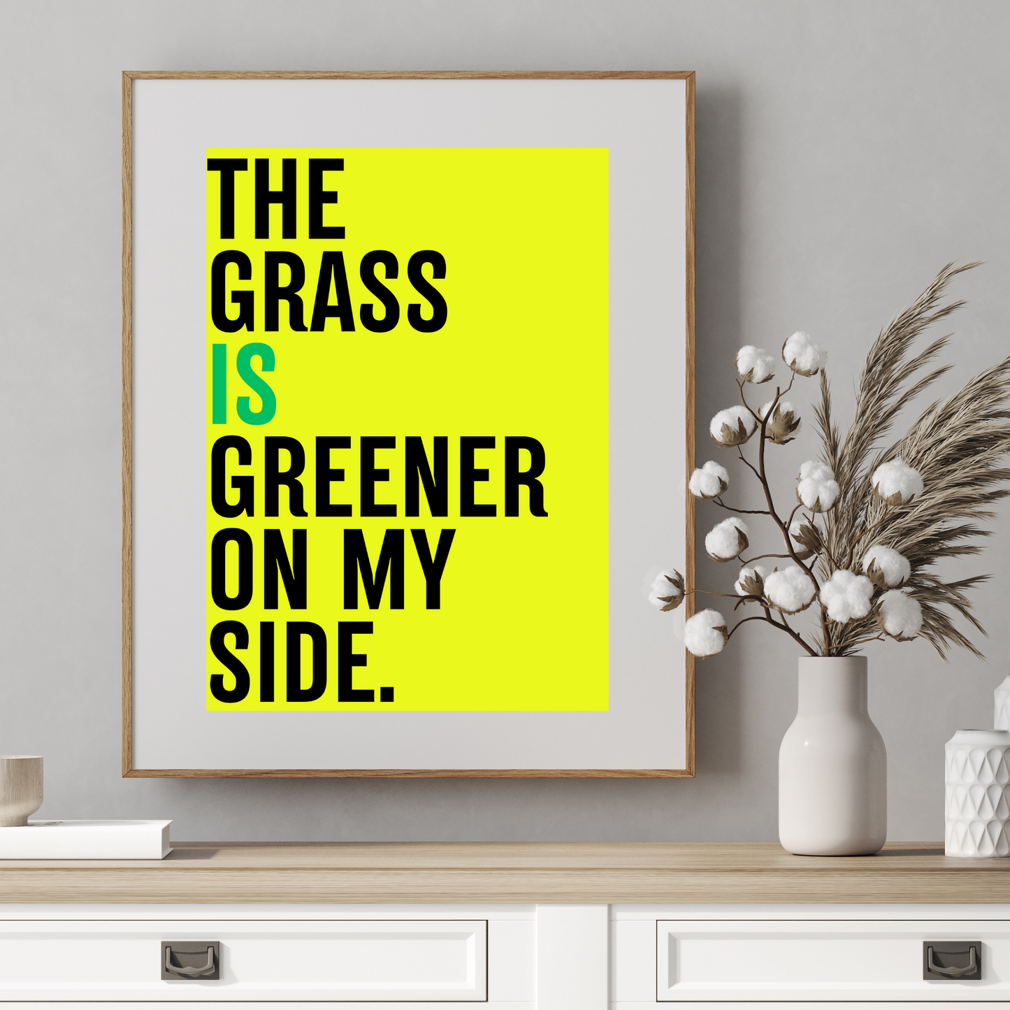 'The Grass Is Greener'  - Art Print - Unframed.
